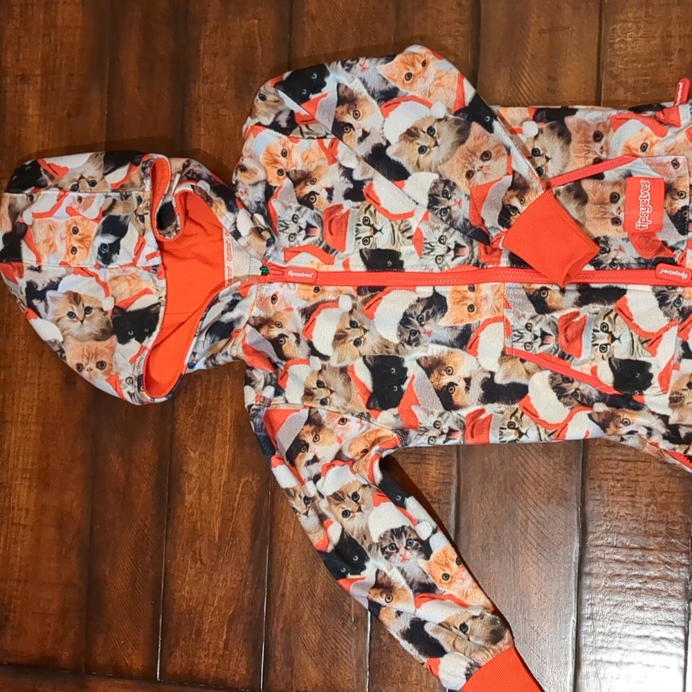 Tipsy Elves Meowy Christmas Onesie- child size